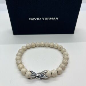 David Yurman Silver sterling Riverstone 8mm